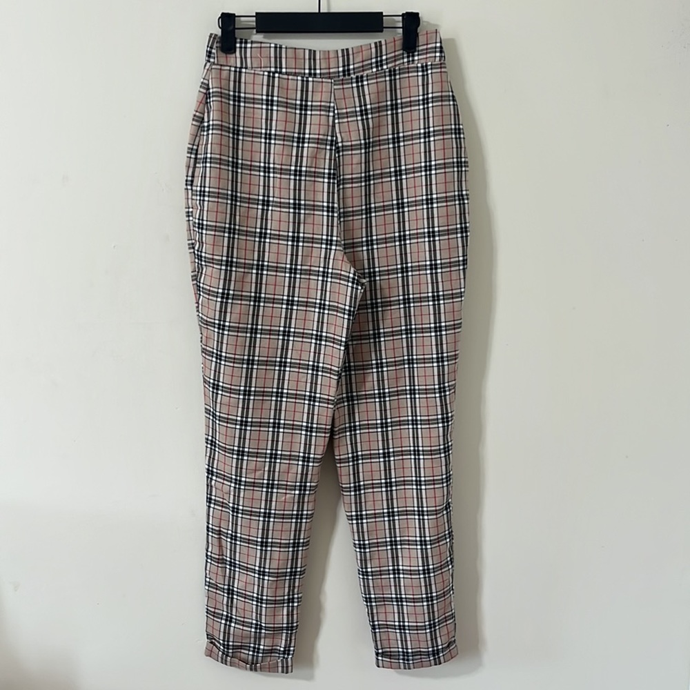 Nasty Gal Let's Take A Raincheck Tapered Pants Beige Size 6 - Picture 6 of 10